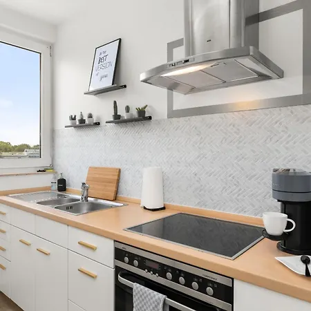 Apartmán Luniq - Eden 1 Uerdingen - Zentrale Lage - Klima - 15 Min Zur Messe & Flughafen Duesseldorf - 4 Gaeste *