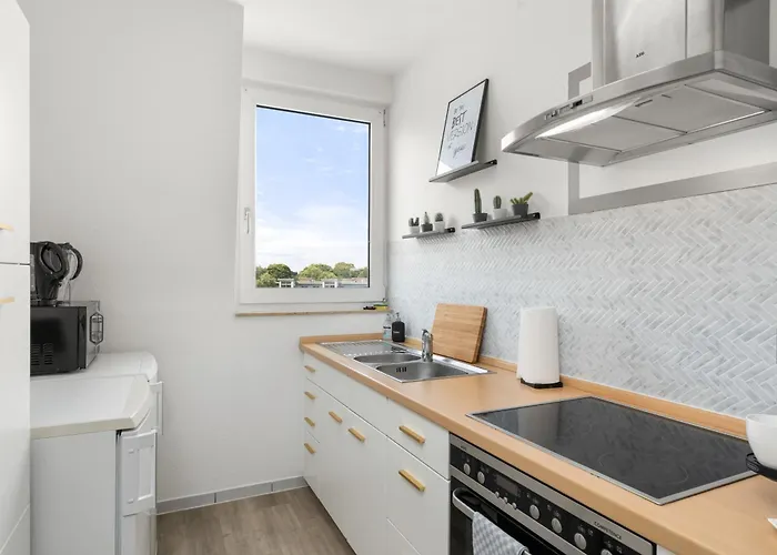 Design In Rheinnähe I Netflix I Küche Apartment Krefeld